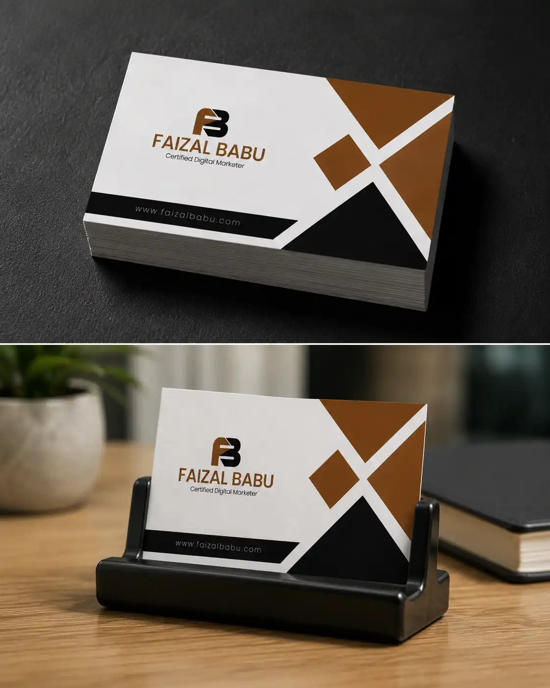 Business card design for personal branding